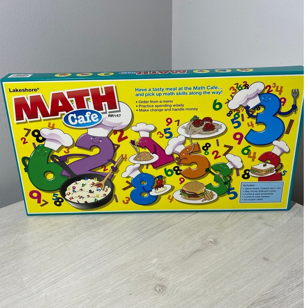 RARE Lakeshore Math Cafe Board Game Educational Money Skills Learning Complete